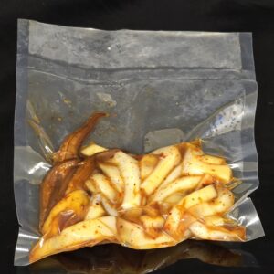 Aleppo Chilli & Maple Infused Semi-Dried Cold Smoked Southern Calamari: $21.00 / 100g